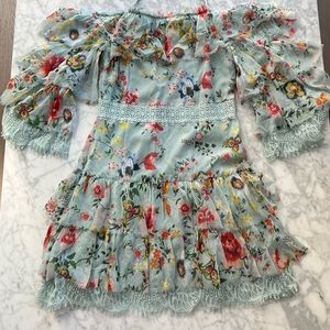 Alice+Olivia Mable Mock Floral Dress- Size 6